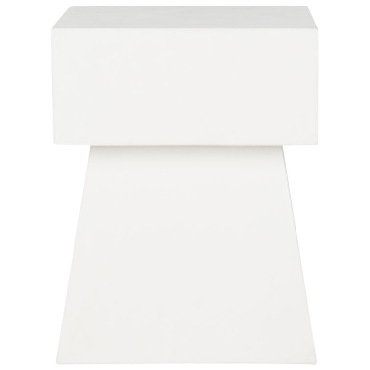 Hokku Designs Zen Mushroom Outdoor Concrete Accent Table Ivory